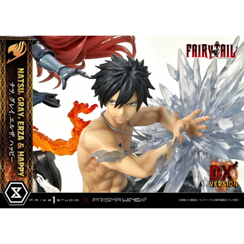 Fairy Tail Natsu, Gray, Erza, Happy Deluxe Version 57 cm