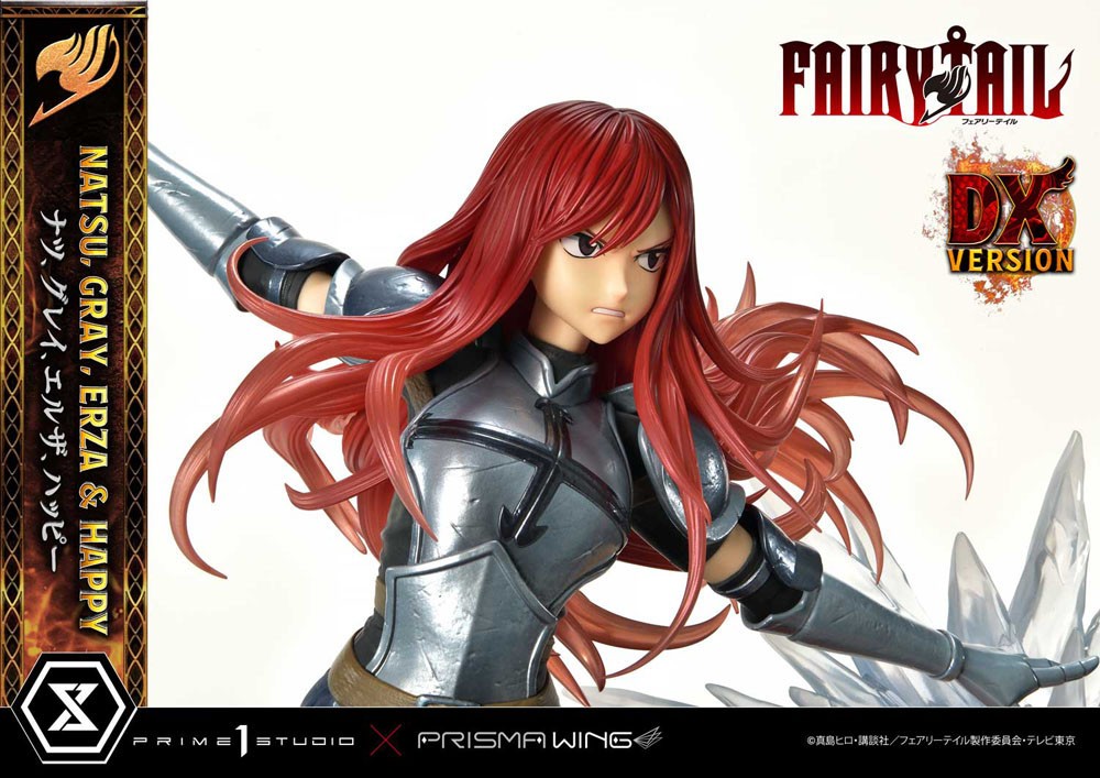 Figurine Fairy Tail Natsu, Gray, Erza, Happy Deluxe Bonus Version 57 cm  - Prime 1 Figurine  - P1SCMFT-01DXS 