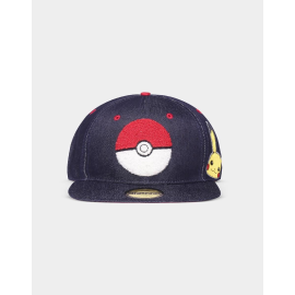 Pokémon : Casquette snapback en jean Poke Ball