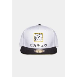 Casquette snapback noire, blanche et jaune Pokémon : Pikachu