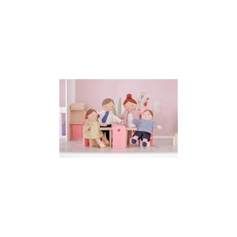 Bonikka Collection Poupée Bébé: PETITE FAMILLE DE POUPÉES, set de 4 pièces, 11cm, sur carte, 0+