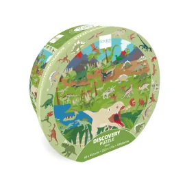 Scratch Puzzle 150pcs: DISCOVERY / DINOSAURES 60x43,5cm, en carton, en boîte diam.26xH10cm, 6+