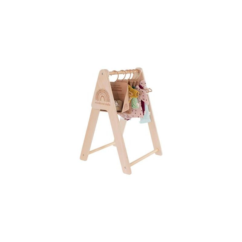 ML Poppen: PORTE-VÊTEMENTS H44xD30xB31cm, en bois de forêt durable