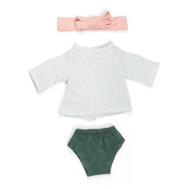 ML Poupées: ENSEMBLE de VÊTEMENTS vert/blanc pour fille 32cm