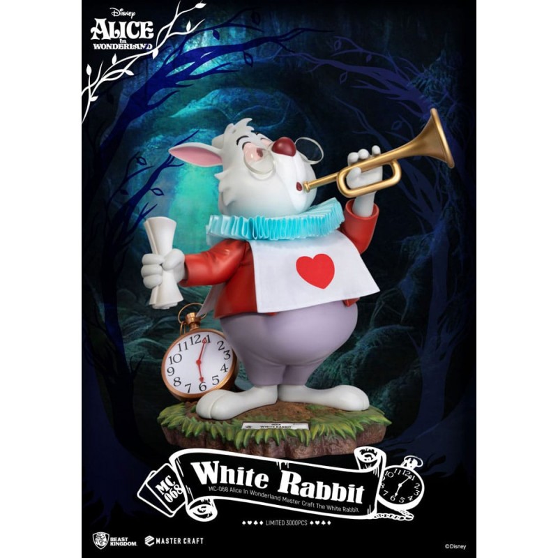 Alice au pays des merveilles Master Craft The White Rabbit 36 cm