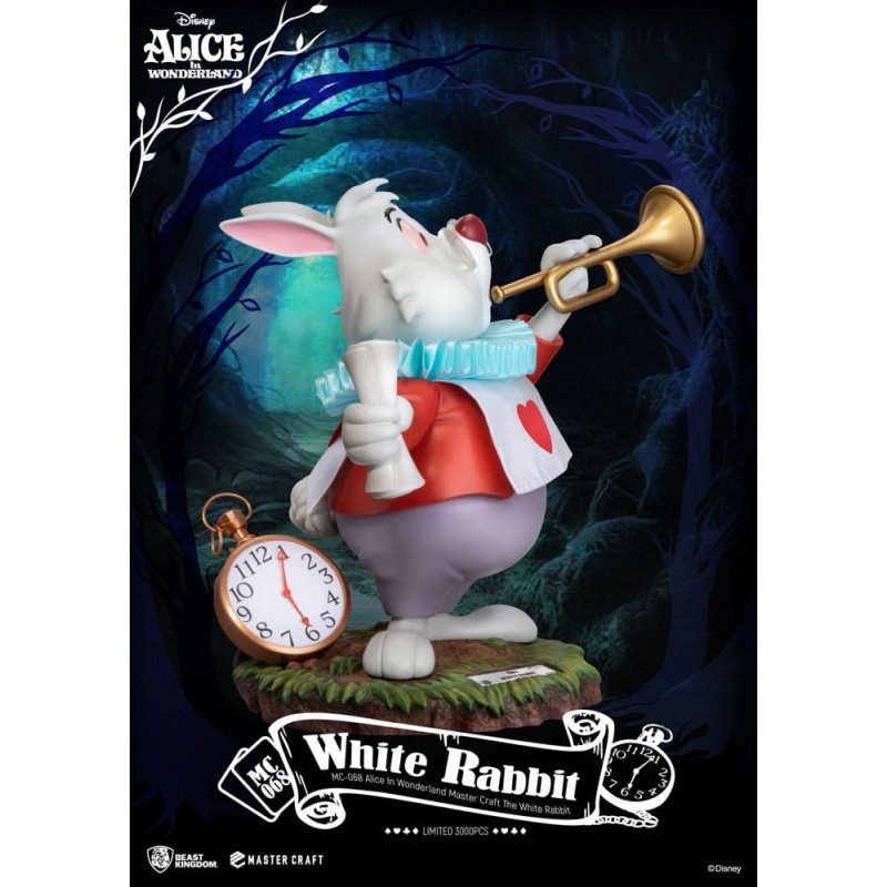 Alice au pays des merveilles Master Craft The White Rabbit 36 cm