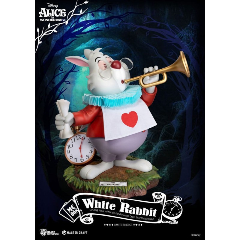 Alice au pays des merveilles Master Craft The White Rabbit 36 cm