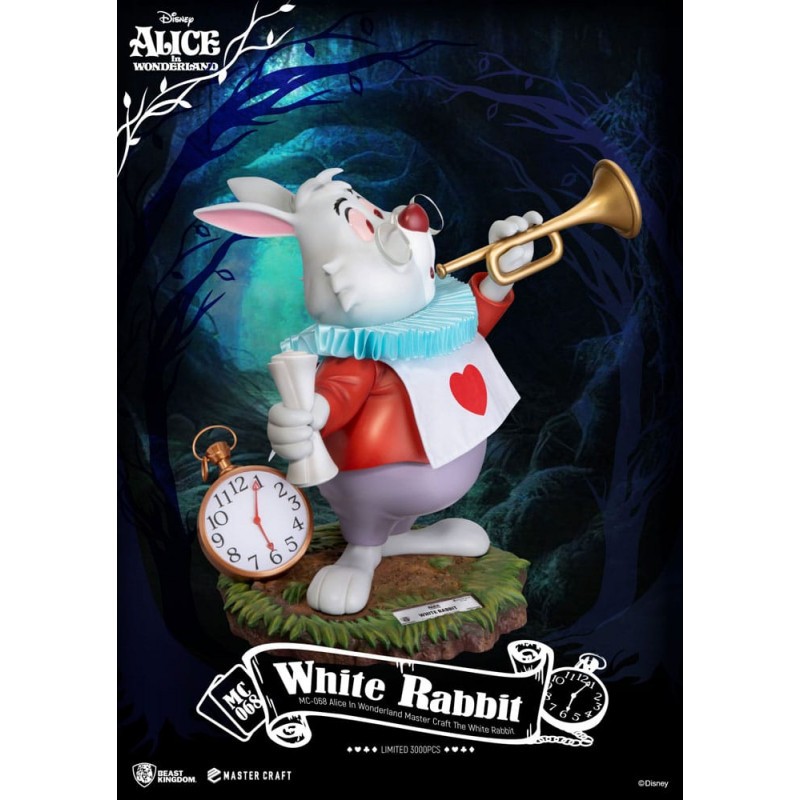 Alice au pays des merveilles Master Craft The White Rabbit 36 cm