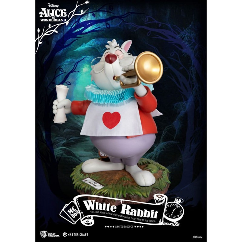 Alice au pays des merveilles Master Craft The White Rabbit 36 cm