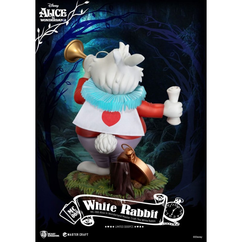 Alice au pays des merveilles Master Craft The White Rabbit 36 cm