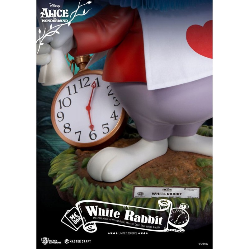 Alice au pays des merveilles Master Craft The White Rabbit 36 cm