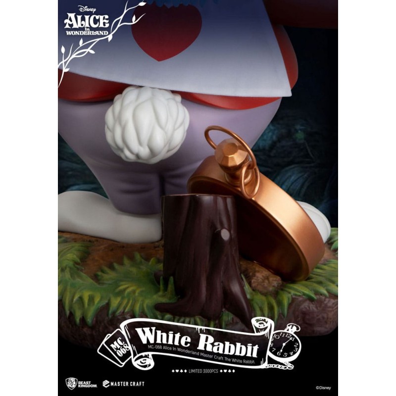 Alice au pays des merveilles Master Craft The White Rabbit 36 cm