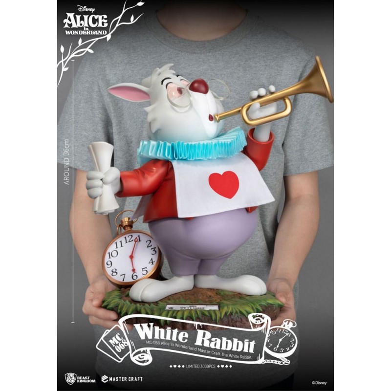 Alice au pays des merveilles Master Craft The White Rabbit 36 cm