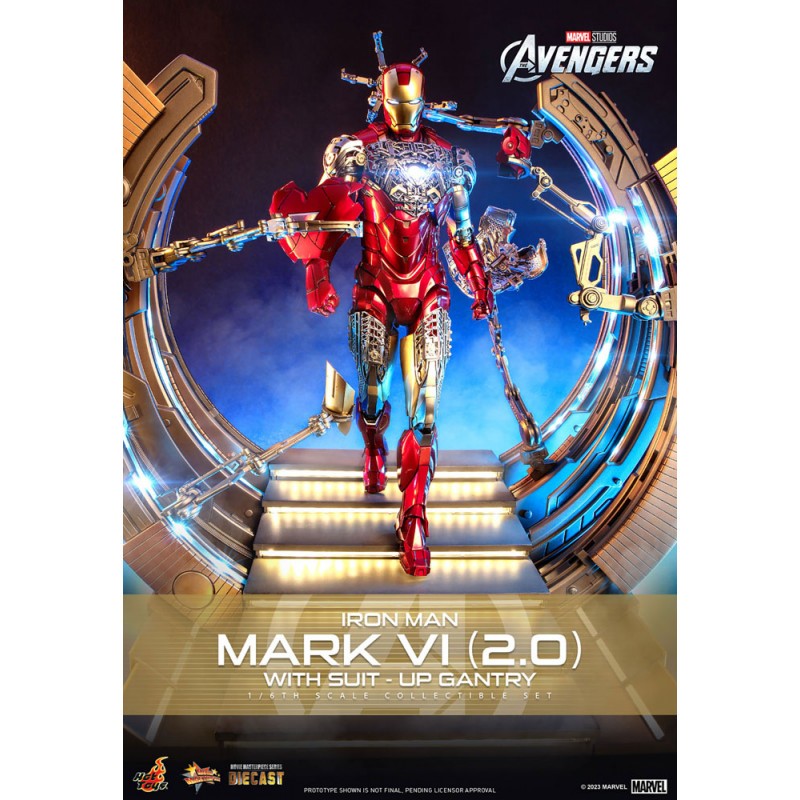 MARVEL - Iron Man (Mark XLII) Deluxe - Statuette articulée 49cm :  : Figurine Hot Toys Marvel