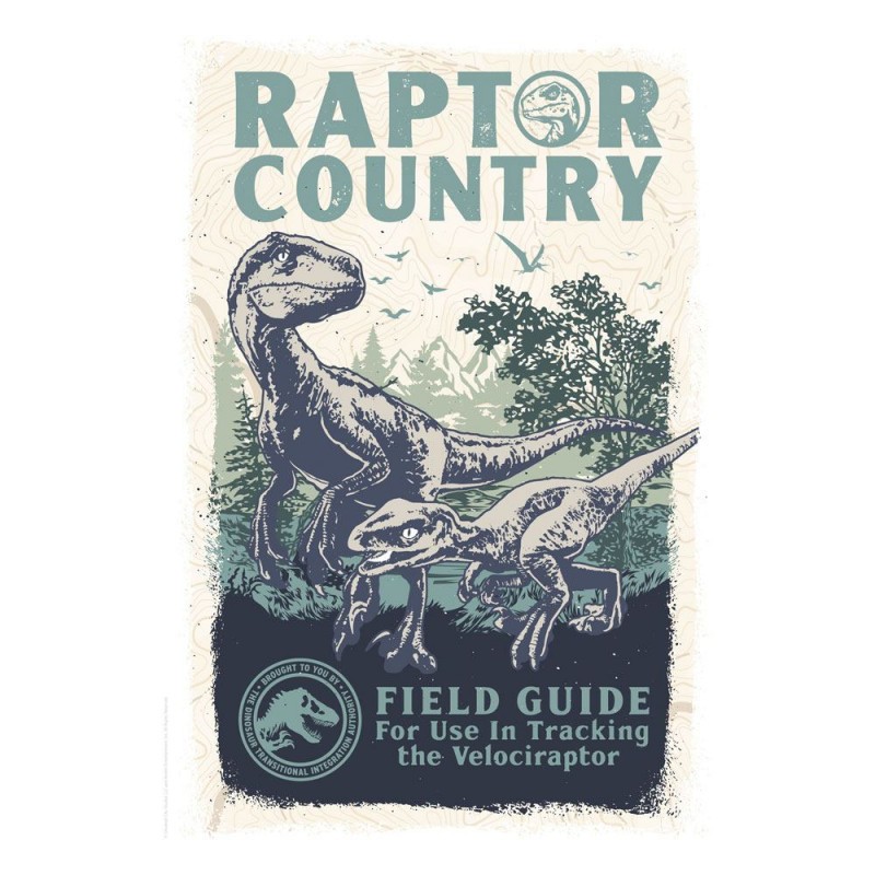 Jurassic World lithographie Raptor Country Limited Edition 42 x 30 cm