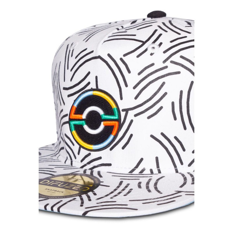 Pokemon casquette Snapback Pokeball blanc