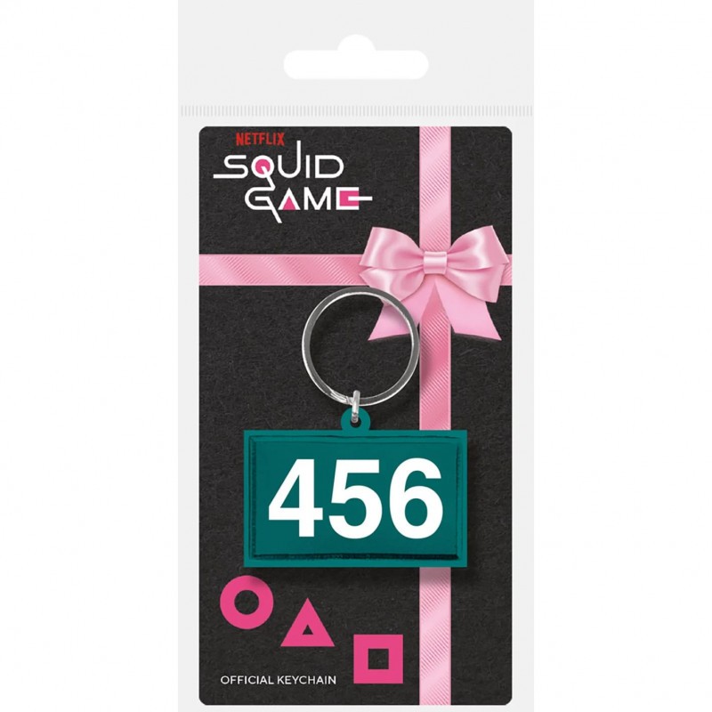 SQUID GAME NUMBERS RUBBER KEYCHAIN