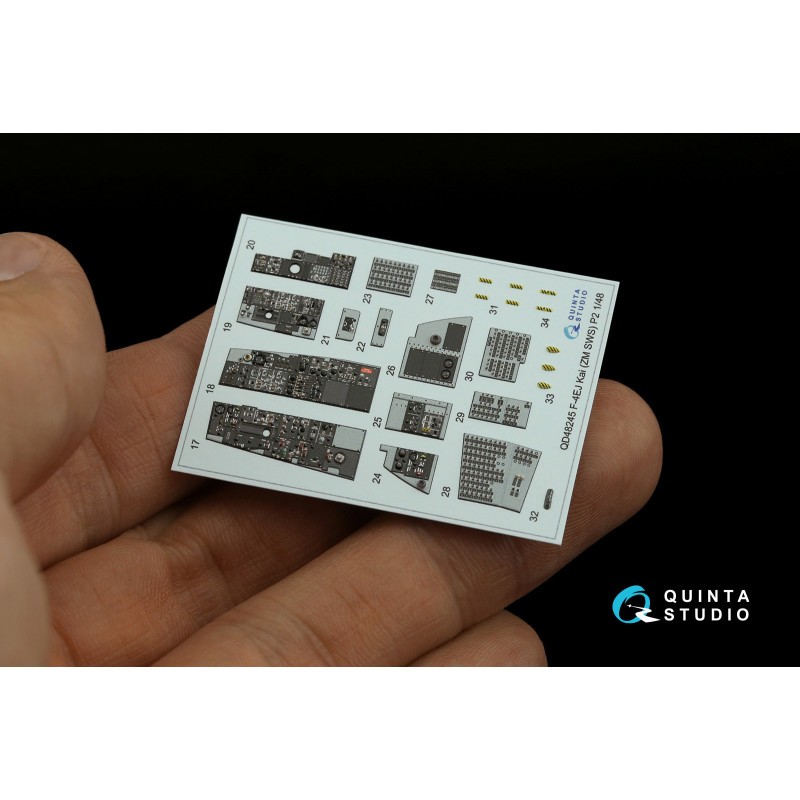 McDonnell F-4EJ Phantom Kai 3D-Printed & coloured Interior on decal paper(SMALL VERSION) (designed to be used with Zoukei-Mura k