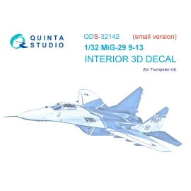 Mikoyan MiG-29 9-13 Fulcrum C 3D-Printed & coloured Interior on decal paper (designed to be used with Trumpeter kits)(SMALL VERS