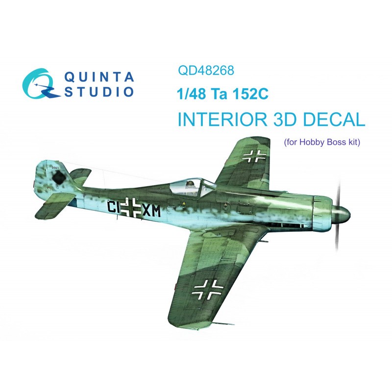 Focke-Wulf Ta-152C 3D-Printed & coloured Interior on decal paper (designed to be used with Hobby Boss kits)[Ta-152C-0 Ta-152C-1 