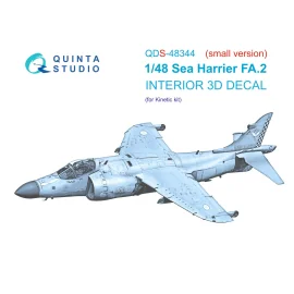 BAe Sea Harrier FA.2 3D-Printed & coloured Interior on decal paper (designed to be used with Kinetic Model kits) (SMALL VERSION)