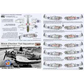 1/72 Decal Black Checker Tail Sqdr.(6x camo)Decal set including 6 camouflage schemes