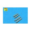 Set of 4 German barrels tips for 7,92 mm MG.17 aircraft machine guns.