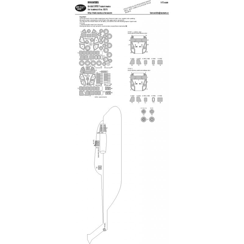 H-53 Sea Stallion EXPERT kabuki masks all windows including inner side masks, wheels, camouflage details (designed to be used wi