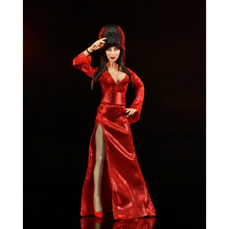 Elvira, Mistress of the Dark Clothed Red, Fright, and Boo 20 cm