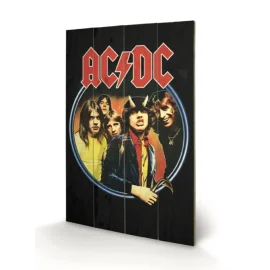 AC/DC - Group - Impression sur bois 40x59cm