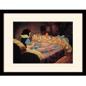 DISNEY - Mounted & Framed 30X40 Print - Snow White Bed