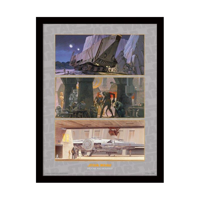 STAR WARS - Collector Print HQ 32X42 - Tatooine and Mos Eisley