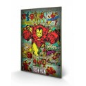 MARVEL COMICS - Iron Man Retro - Impression sur bois 40x59cm