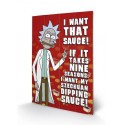 RICK & MORTY - Szechuan Sauce - Impression sur bois 40x59cm