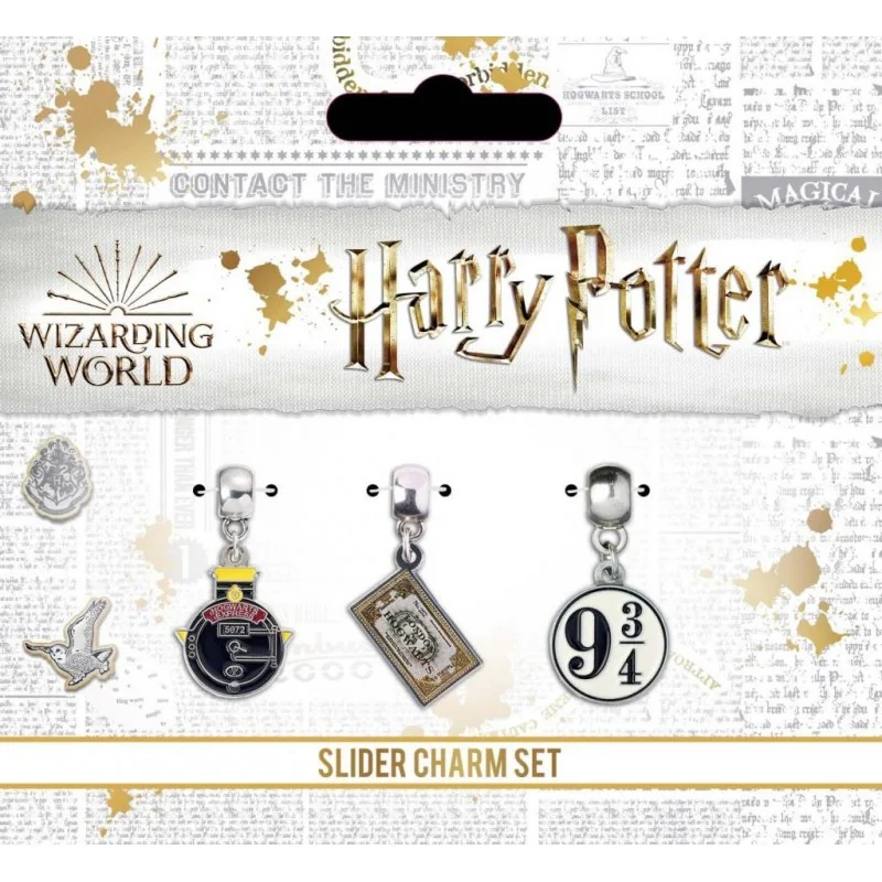 HARRY POTTER - Set de 3 Charmes Plaqué Argent