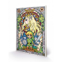 NINTENDO - Zelda Stained Glass - Impression sur bois 40x59cm REPROD