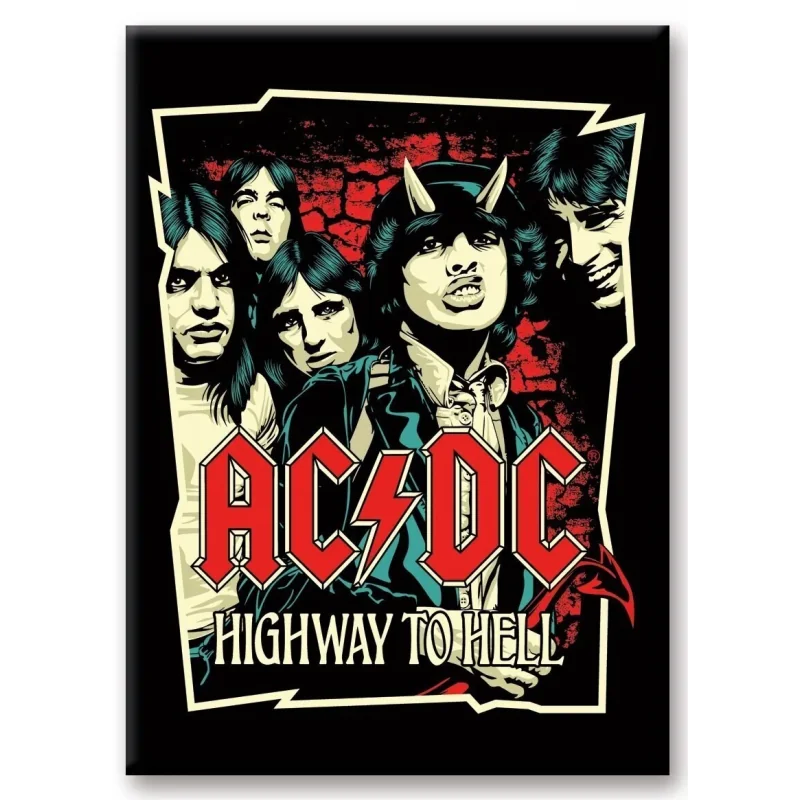 AC/DC - Highway To Hell - aimant 6.3x8.9cm