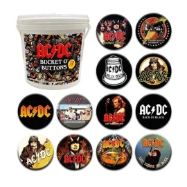 AC/DC - Seau de 144 Badges 3.2cm