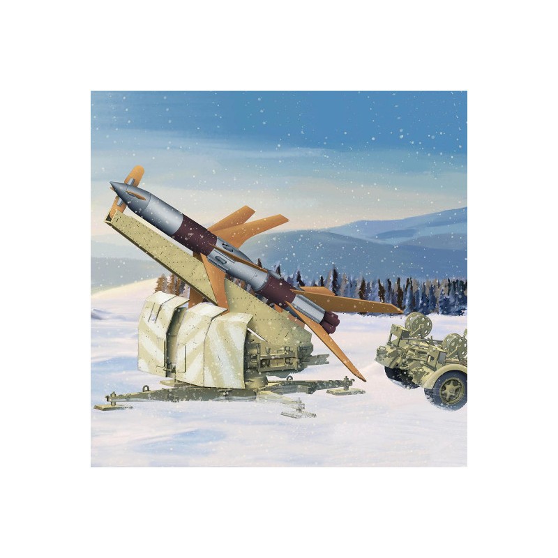 Maquette plastique d’un lance missiles Allemand Rheintochter I 1:35