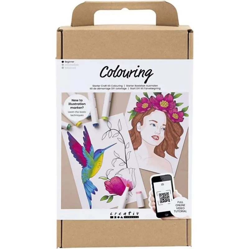 Kit de démarrage DIY coloriage, Feutres de dessin, 1 Pq.