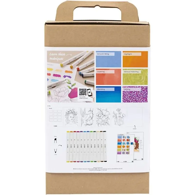 Kit de démarrage DIY coloriage, Feutres de dessin, 1 Pq.