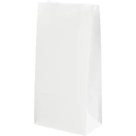 Sac en papier, blanc, H: 22.5 cm, dim. 6,5x11 cm, 50 gr, 100 pièce/ 1 Pq.