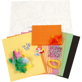 Kit de décorations DIY, couleurs franches, Pâques, 1set