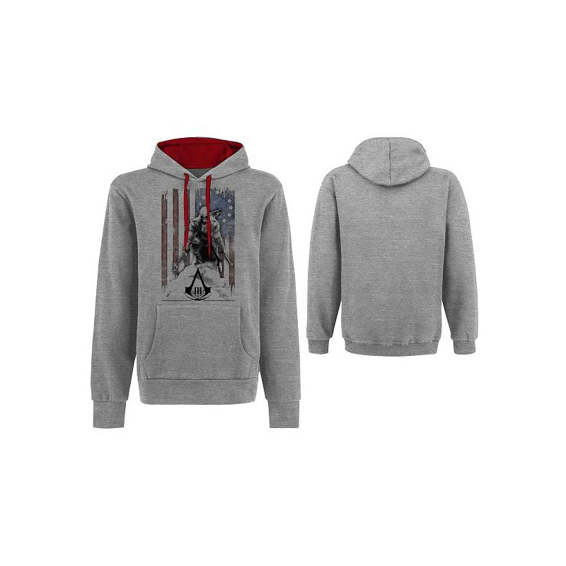 ASSASSIN'S CREED 3 - Sweatshirt - Flag and Connor Grey 