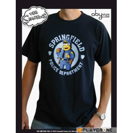  SIMPSONS - T-Shirt Homme Navy Blue Police (S)