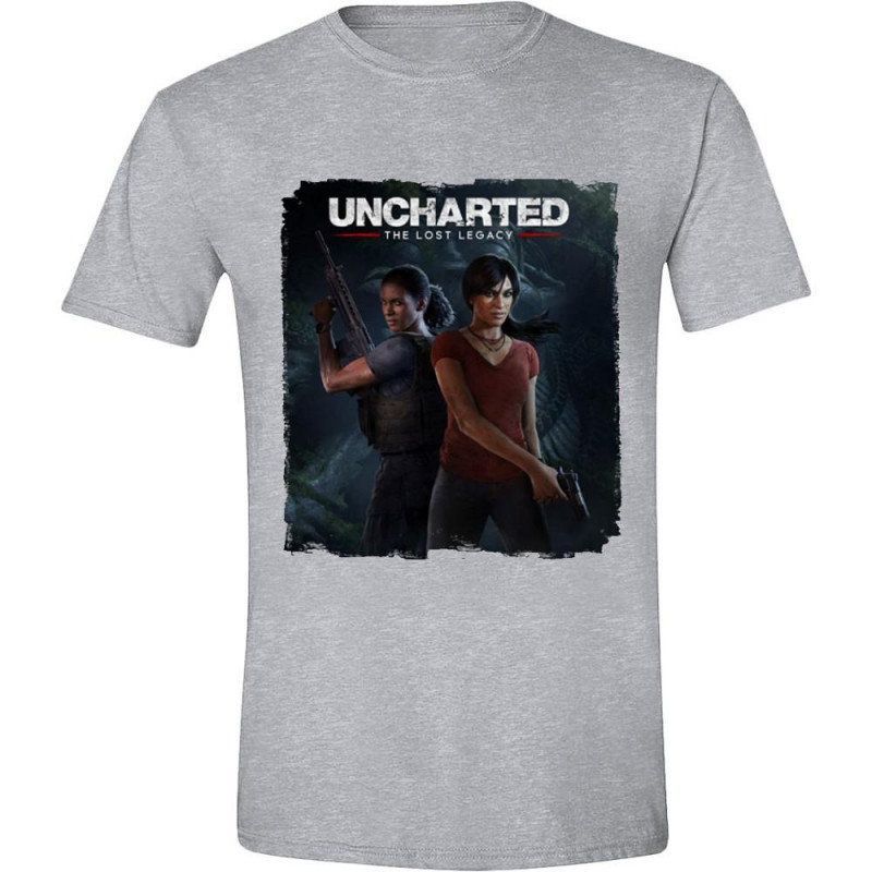 UNCHARTED - T-Shirt The Lost Legacy Cover - Grey 