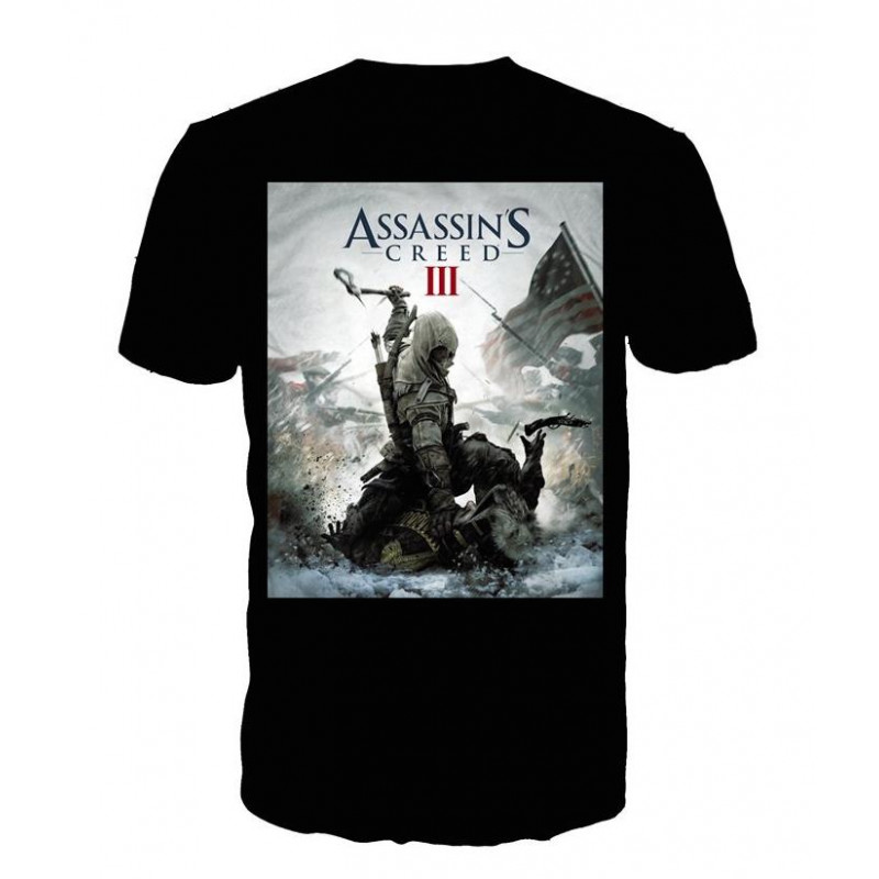 ASSASSIN'S CREED 3 - T-Shirt Black - Game Cover 