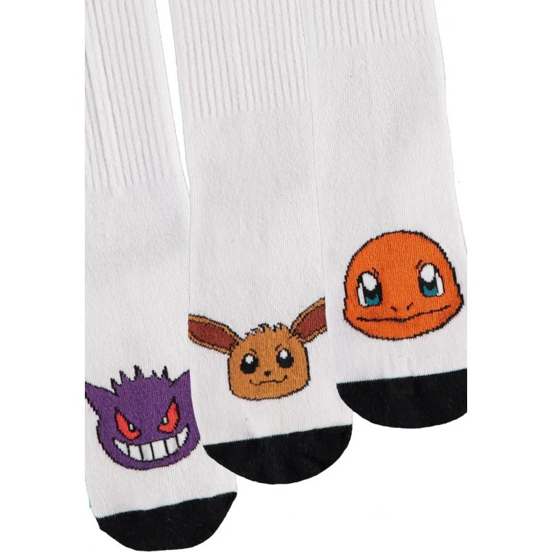 POKEMON - Trio - Pack de 3 Paires de Chaussettes Sport (T35-38)