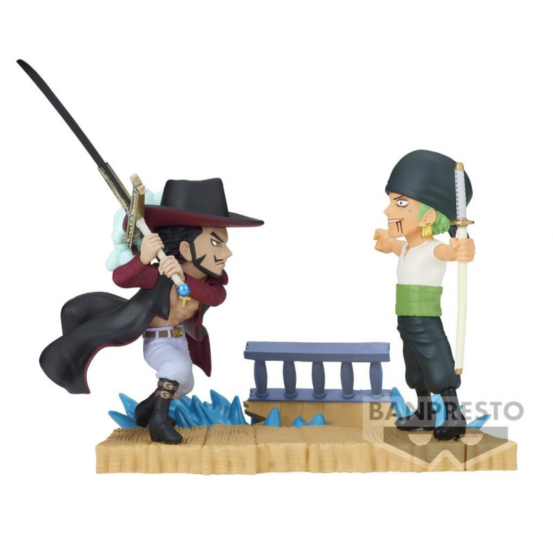 ONE PIECE - Zoro VS Mihawk - WCF Log Stories 7cm