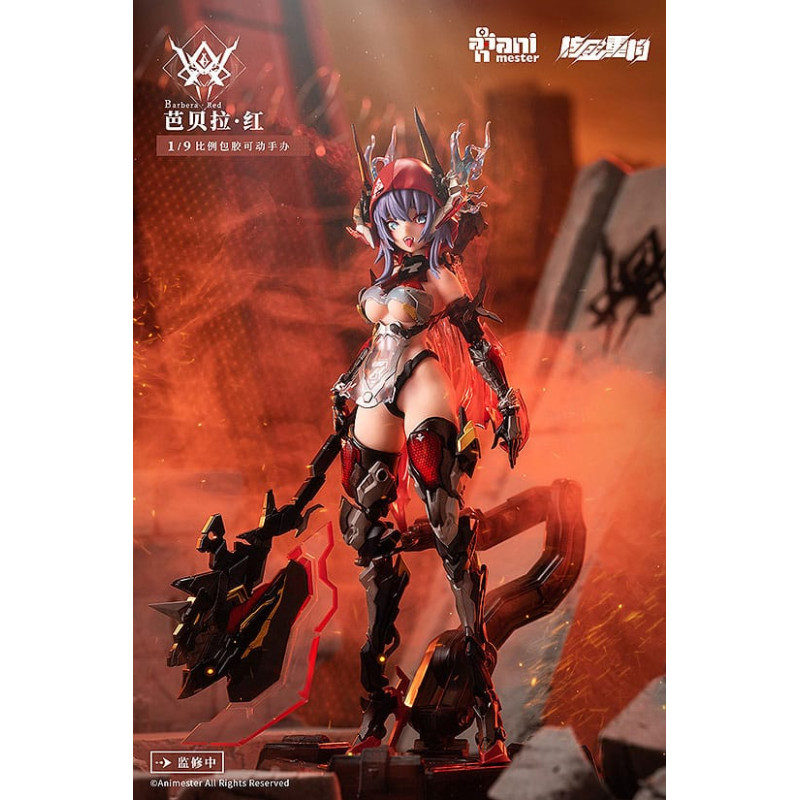 Original Character Figure Plastic Model Kit Alloy Articulated Assemblable Model Thunderbolt-Barbera Red 21 cm